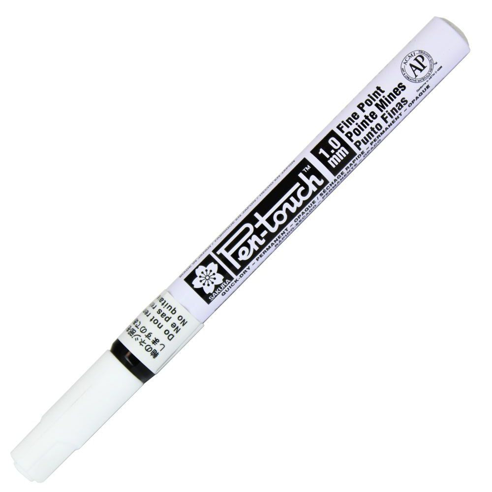 Caneta Permanente Pen Touch 1.0mm Branca Sakura